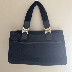 Gucci Horsebit Woven Gg Tote Bag